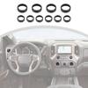 10x Black Center Console Radio Switch Knob Cover Trim For Chevy Silverado +