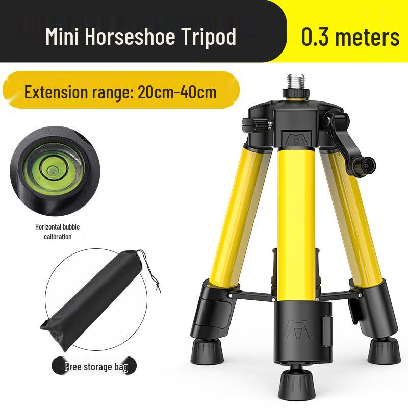 Telescopic Tripod Stand for Laser Level with Thickened Mini Lifting Frame