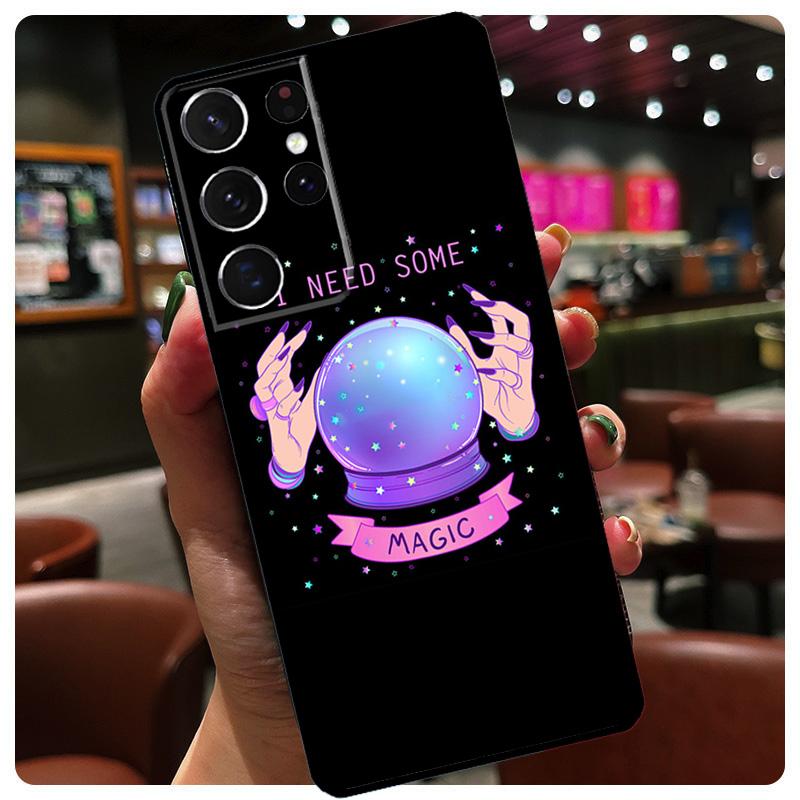 

Halloween Magic Crystal Ball Phone Case For Samsung Galaxy S24 Ultra S20 S21 S22 S23 S25 Ultra S9 S10 Plus S25 FE Cover Galaxy S23 Plus