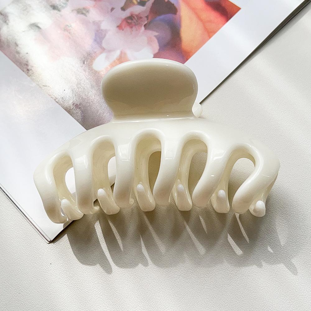 New Trendy ABS Colored Pumpkin Hair Claw High End Shark Clip Ins Fashion Hair Clip For Thick Hair Styling Hair Accessories