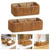 Sturdy Handwoven Storage Box Divided Sections Living Room Desktop Organization