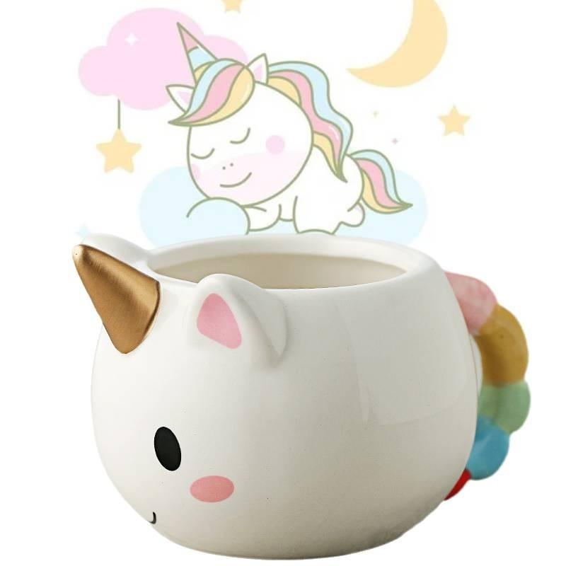 High-temperature Resistant Cartoon Unicorn Ceramic Mug Perfect For Milk And Coffee