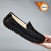 Spring men's casual shoes soft-soled leather lazy large-size Doudou shoes one-pedal driving leather shoes