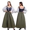 New, Medieval Retro Long Dress, Court Long-sleeved Dress, Stage Costume