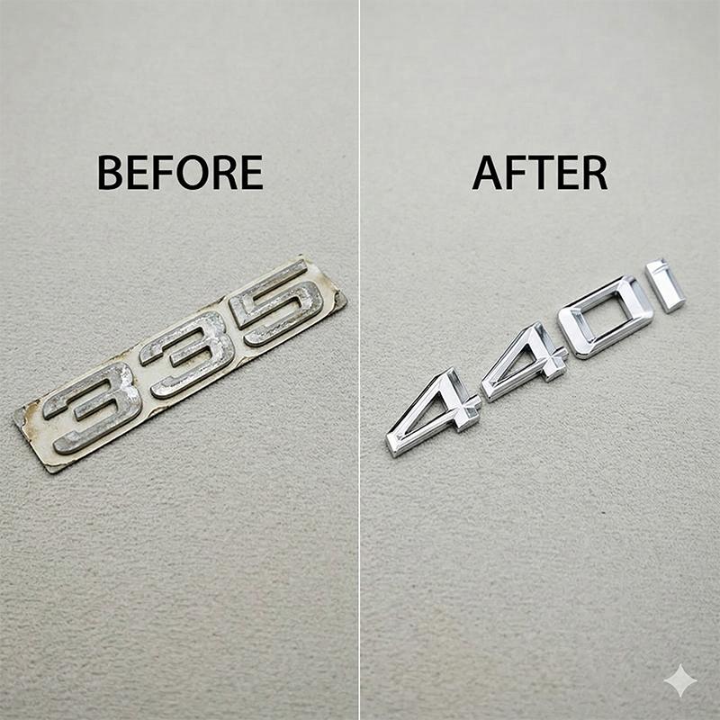 Gloss Black Chrome 435i 440i Rear Trunk Emblem Letter Badge Sticker For BMW 4 Series F32 F33 F36 Car Styling Accessories