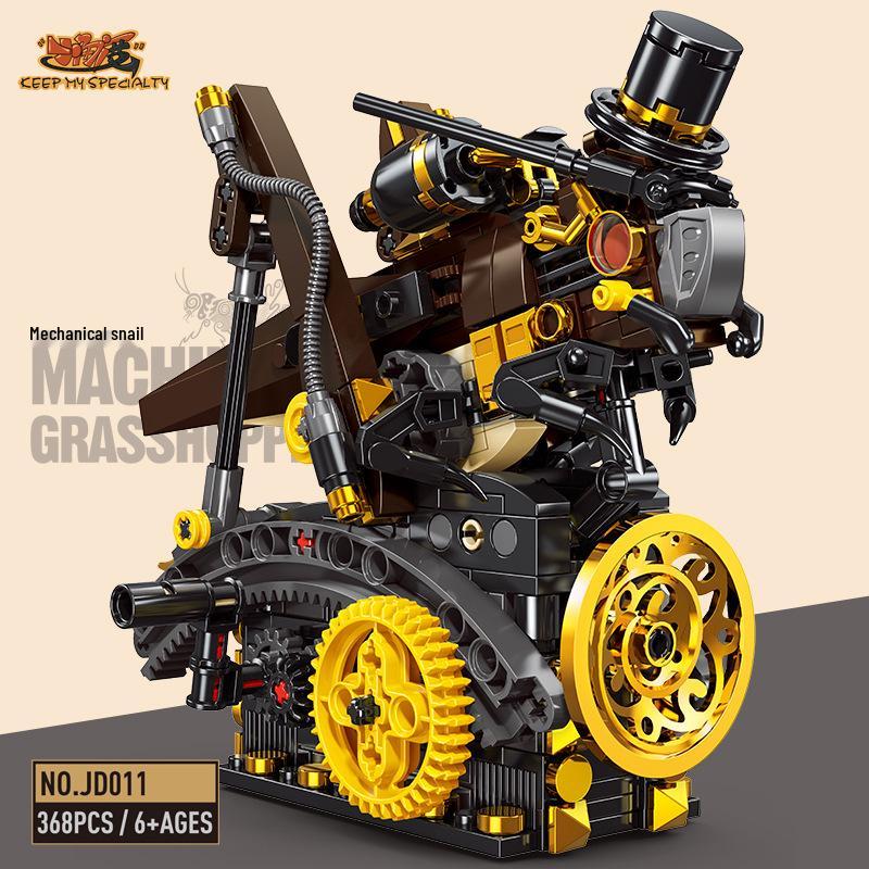 JD011-48 Mechanical Insect Series: Grasshopper Bumblebee Building Blocks Educational Model Toy