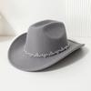 Western Cowboy Top Hat Ladies Festival Party Jazz Hat Men's and Women's Casual Top Hat Felt Hat