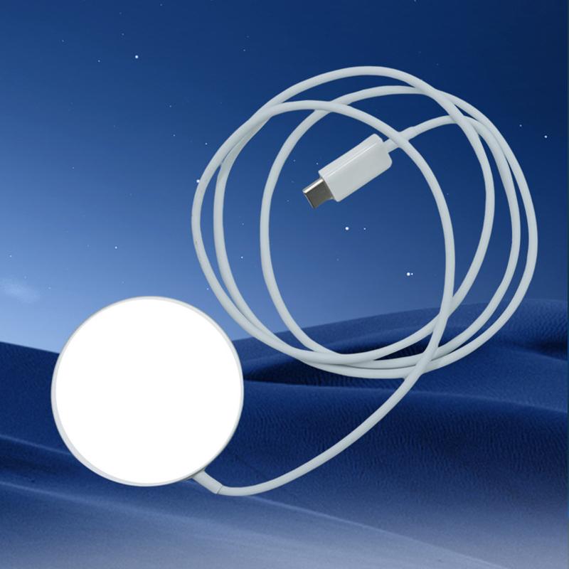 

Магнитная беспроводная зарядная панель Usb + Type C для Magsafe iPhone 16 15 14 13 12 Pro Max Прозрачная док-станция для быстрой зарядки белый
