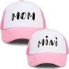 DAD MOM MINI Printed Family Baseball Cap Washed Cotton Mesh Baseball Hats For Mom Dad Kids