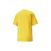Puma Solid Color Simple Short Sleeve T-Shirt Women Tops Pear-Yellow 620384-41