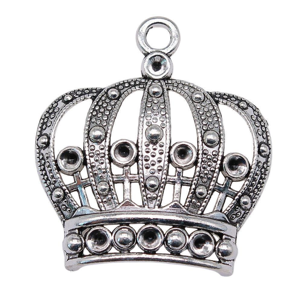 Crown Charms Multi Color Alloy Pendants For Royal Princess Jewelry Accessories