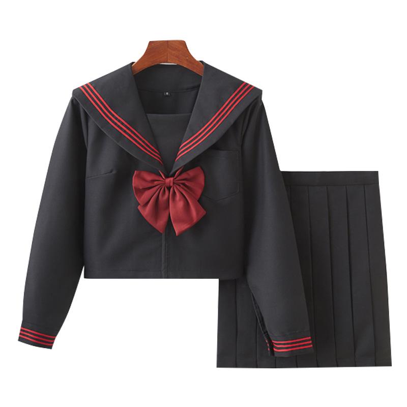 Echtes rotes JK Matrosenkleid mit Faltenrock