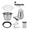 250W 2L/3L Food Grade Stainless Steel Electric Meat Grinder 220V Food Grinder Crusher