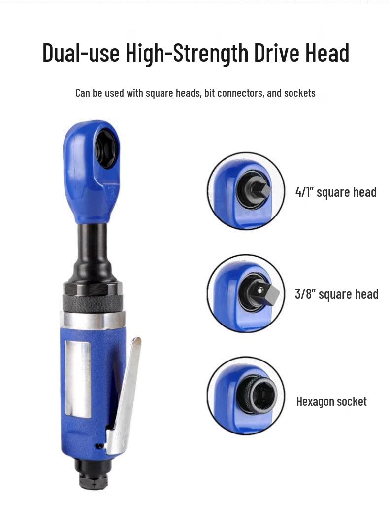 Taiwan Original 90° Pneumatic Right Angle Ratchet Wrench for Auto Repair