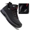 Nouvelles Chaussures de Randonnée d'Extérieur pour Hommes à Tige Haute et Polaire Antidérapantes Chaudes Bottes de Neige Bottes en Coton Noires pour Hommes Chaussures Populaires d'Hiver