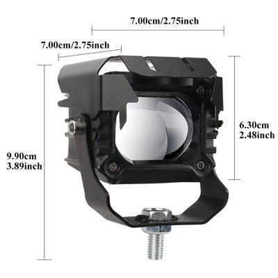 1PCS Led Motorcycle Headlight Led Lens CSP Chips Fog Lights Motorbike Auxiliary Driving Lamp Off Road Truck 4x4 ATV Work LED