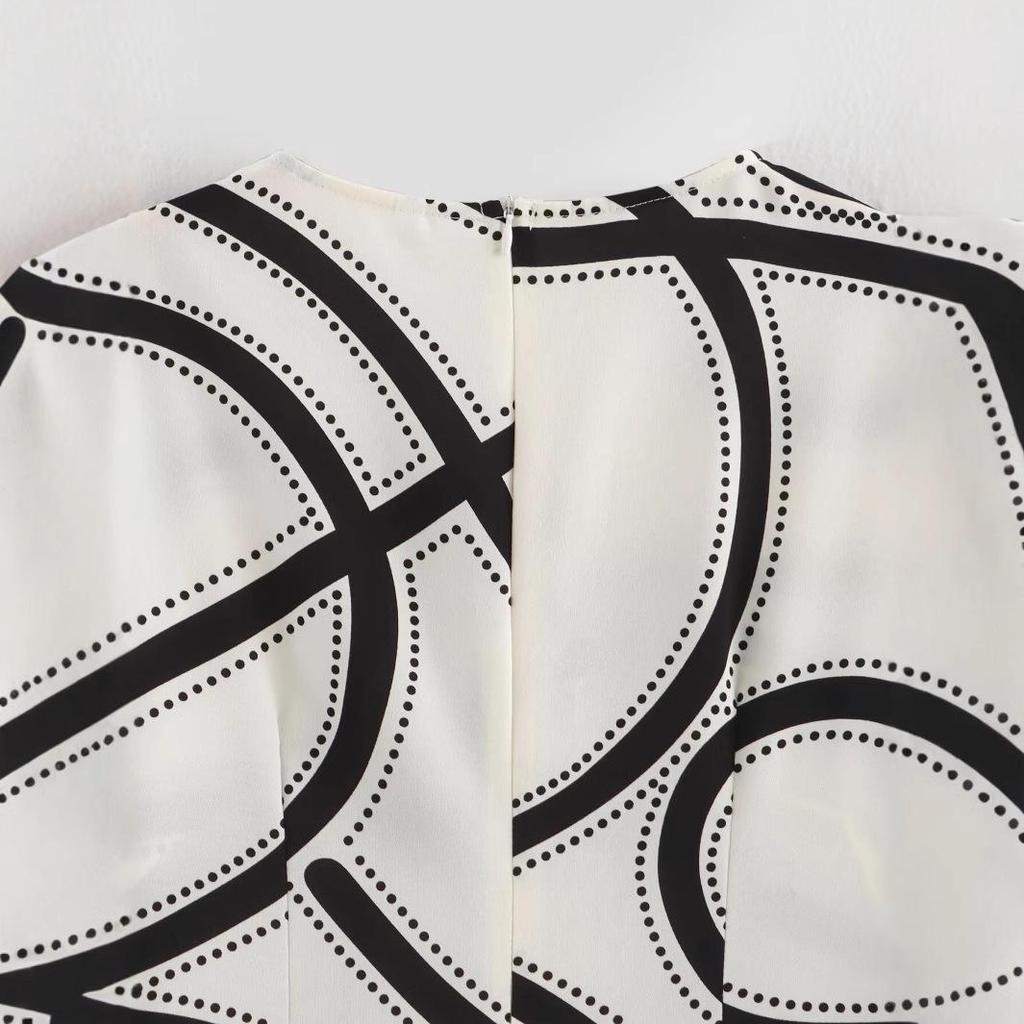 2025 Spring Women's Ethnic Style Loose Long Sleeve Dress - European & American Fashion