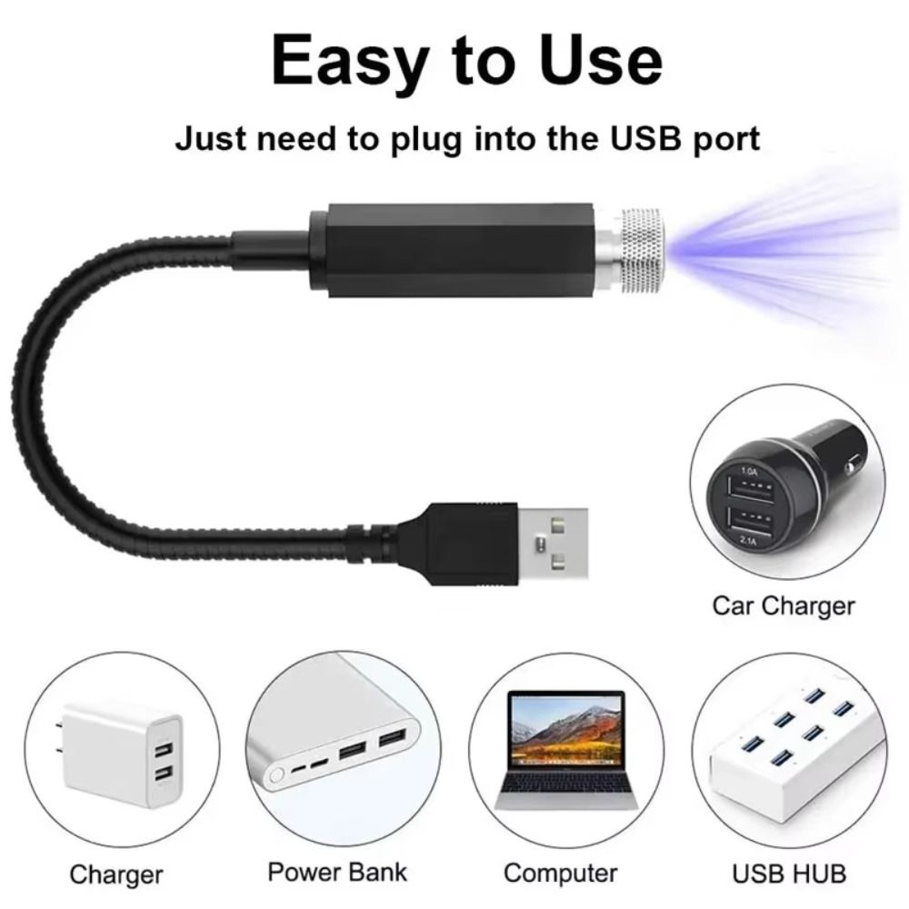 Adjustable Light Star Night Light Mini LED Projector Light LED Car Roof Light  Car Interior