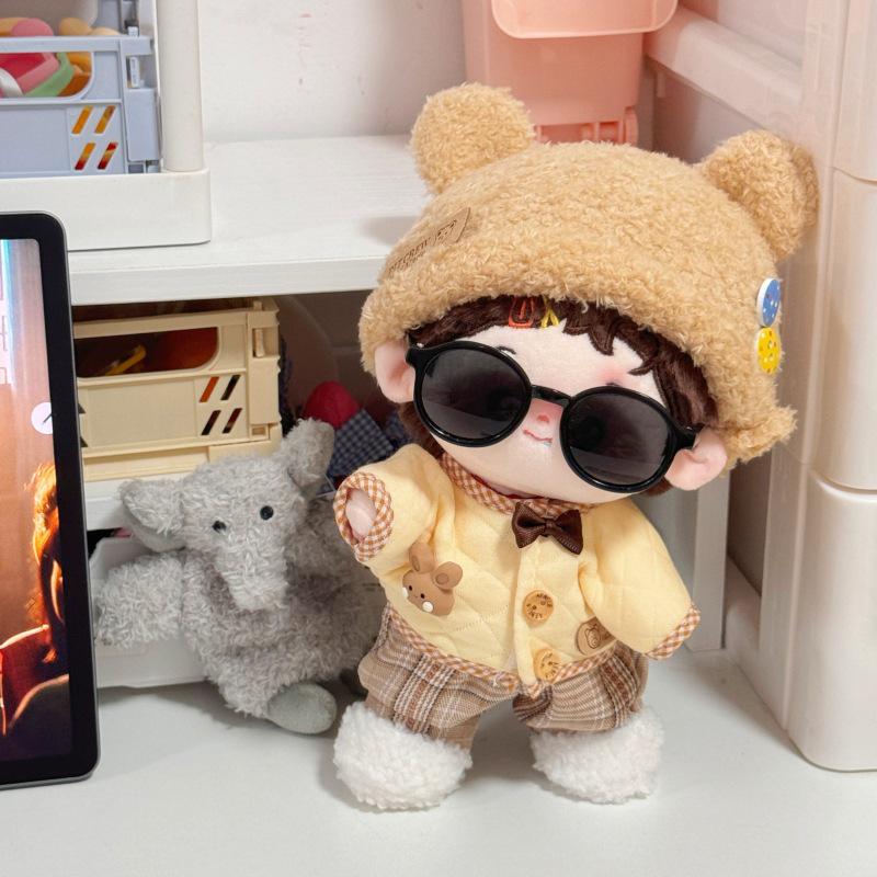 20cm Cotton Boy Doll Clothes - Cute Bear Toast Design