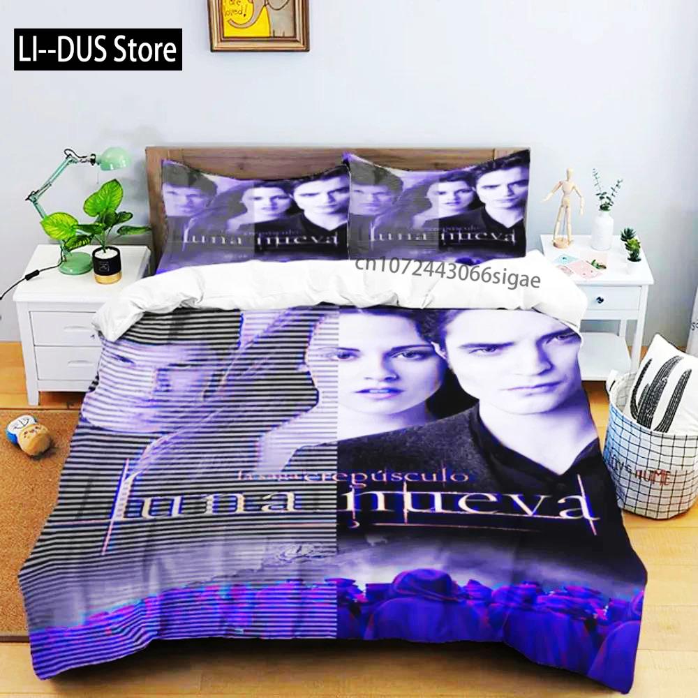 Twilight Series Duvet Cover Set And Pillowcases Vampire Hot Movies Single King Full Fashion 3D Bedding Set For Adults Bed Linen