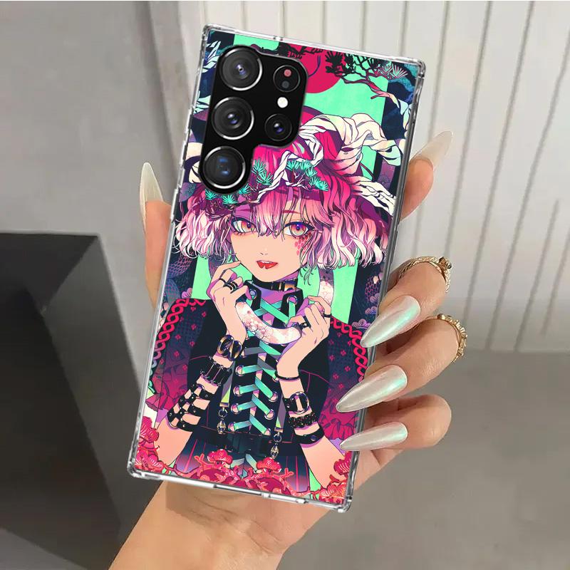 Japanese Style Anime Girl Phone Case for Samsung Galaxy S26 S24 S23 Ultra S25 Edge S22 S21 Plus S20 FE + Soft Print Shell Funda