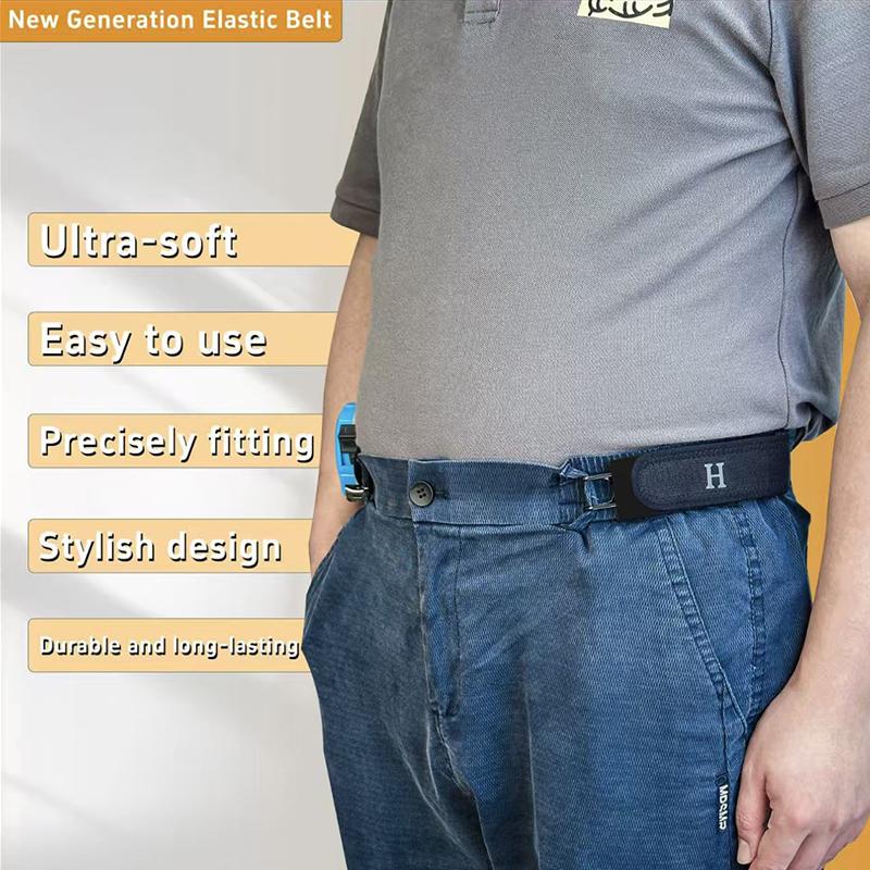 Buckleless Belt Hook Adjustable Metal Hook Elastic Belt Unisex Buckle-Free Invisible Waist Belt Closure For Outdoor Work
