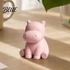 3D Printed Hippo Car Dashboard Figurines, Minimalist Pink Desktop Ornament with Small Statue Non-Slip Weighted Base, Cute Interior Decor, Kawaii