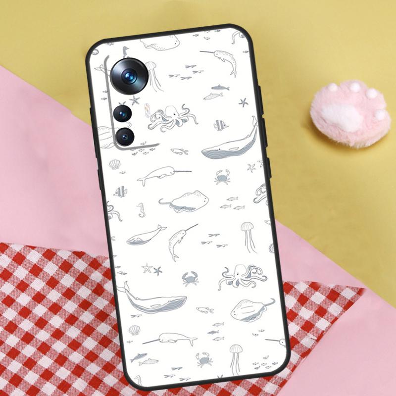 Baby Whale Case For Xiaomi 13T Pro 11T 12T 12 13 Lite 12X POCO X5 X3 Pro F4 X4 GT M5 M5s F3 F5 Cover