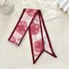 Luxary Brand Design Flower Print Silk Scarf for Women Fashion Hair Headband Foulard Lady Skinny Bag Scarves Neckerchief Tie