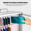 8/12/24/30 Positions Mobile Phone Safe Storage Case Display Holder Cabinet Aluminum Alloy Cell Organizer