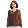 2025 Spring Long Sleeve T-shirt for 50-Year-Old Women's Fashion