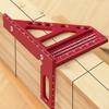 Multiple Angles Measuring Ruler Aluminum Woodworking Square,Angles from 22.5° to 90° Layout Tool for Carpentry