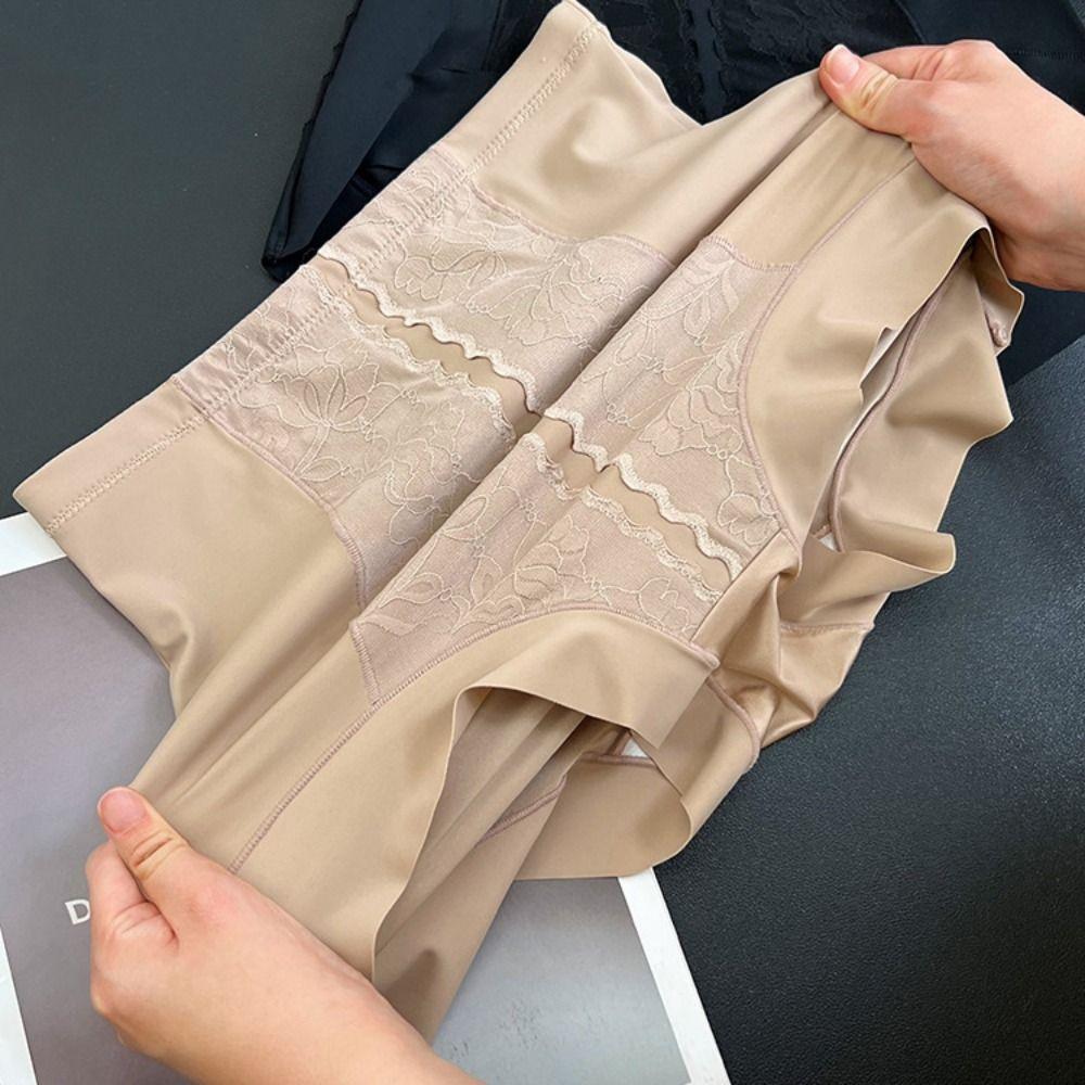 Ice Silk Tummy Control Underwear High Waist Butt Lifting Briefs Body Shaping Panties  Daily