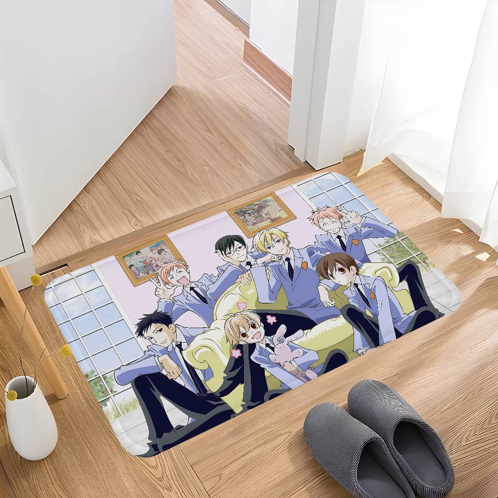 Anime Ouran High School Host Club Floor Mat Rectangle Anti-slip Home Soft Badmat Front Door Indoor Outdoor Mat Welcome Doormat