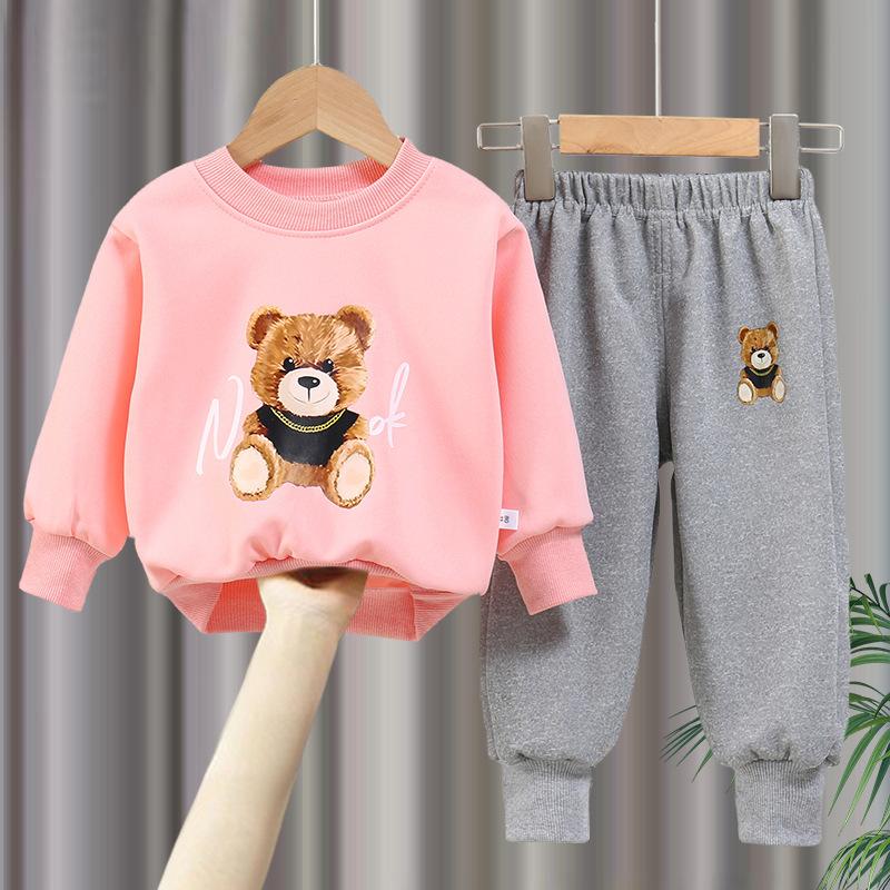 Autumn Clothes Cartoon Kids Two Piece Set Spring Streetwear Outfits for Boys Girls Korean Fashion Trendy Clothes