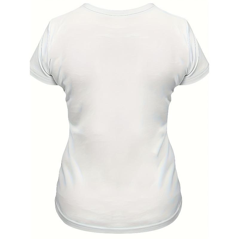 Women's Purple Butterfly Print Tee Round Neck Short Sleeve Lovely Casual Fashion Gifting Top