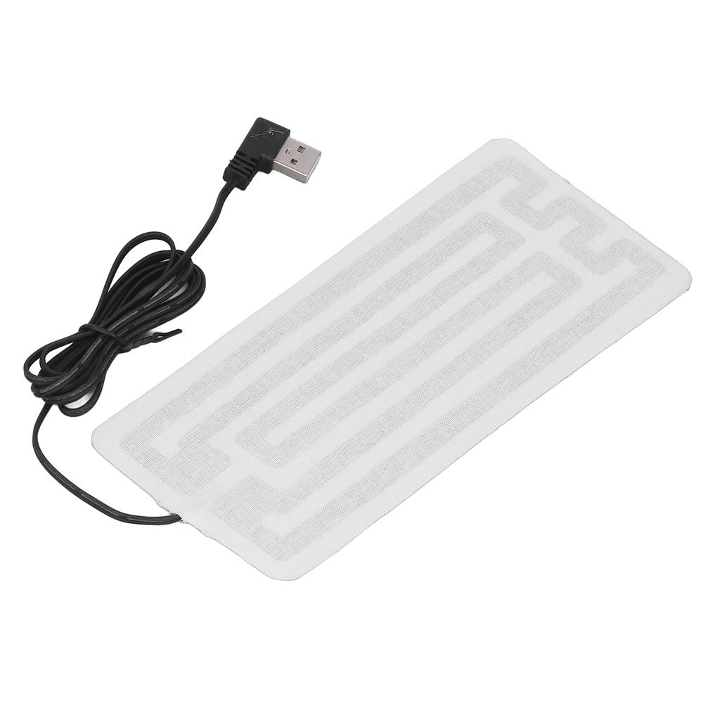 USB Heating Film 7.5x3.5in Safe Durable Carbon Fiber Machine Washable USB Heated Pad for Waist Body Winter