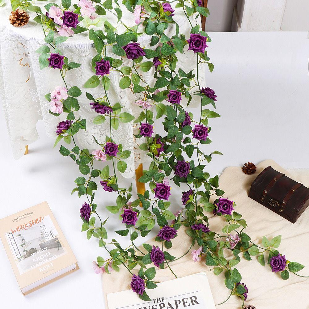 Spring Artificial Rose Vine Handmade Simulation Rose Vine Home Garden Decoration