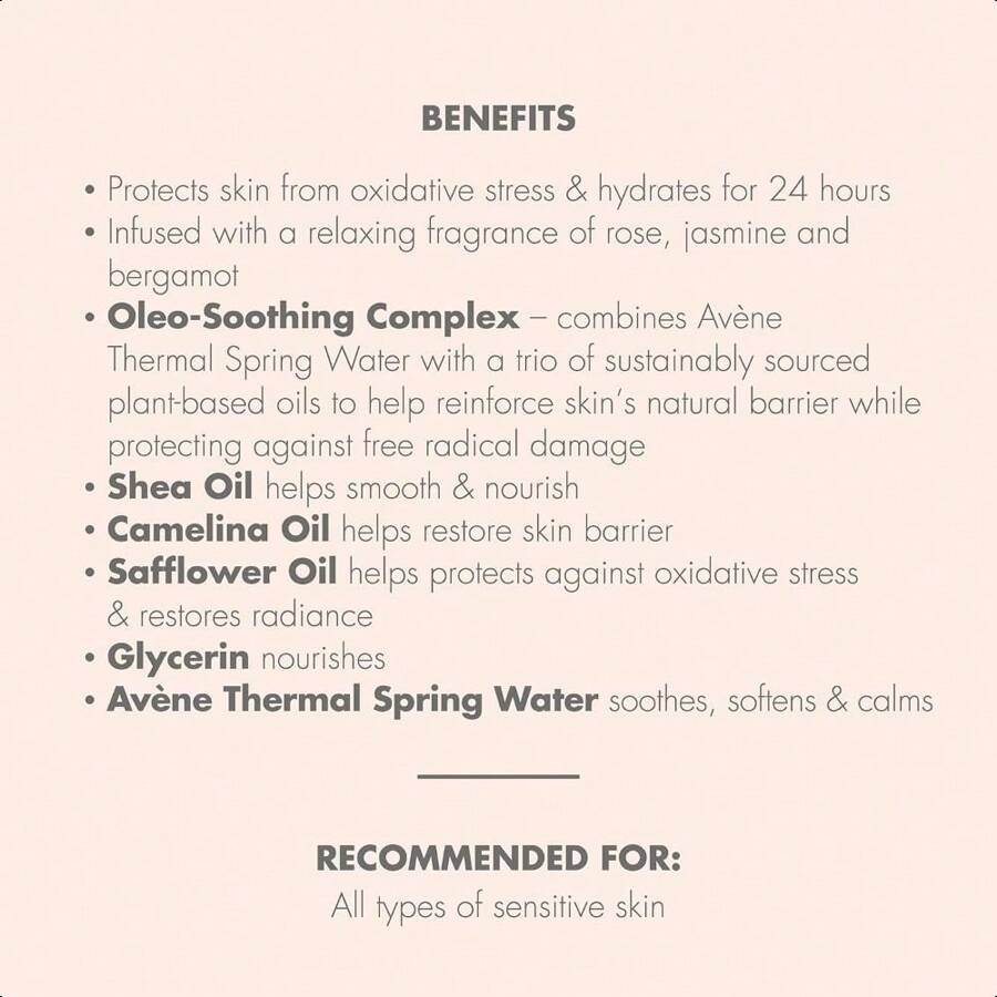 Avene Moisturizing Melt-In Balm 250ml , Shea Oil Body Butter, Non-Greasy, Non-Sticky, Quick Absorbing