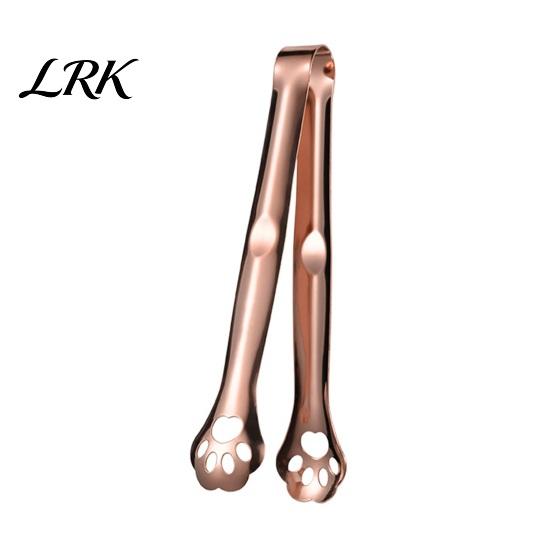 Kitchen Hollow Claw Tongs Stainless Steel Clip Tongs, Cat Paw Shape, Durable Utensils, Ergonomic Handle Heat Resistant Appetizer for Snacks