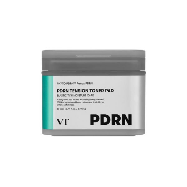 VT COSMETICS PDRN Tension Toner Pad (60 Pads / 170ml) - Elasticity & Radiance Boosting