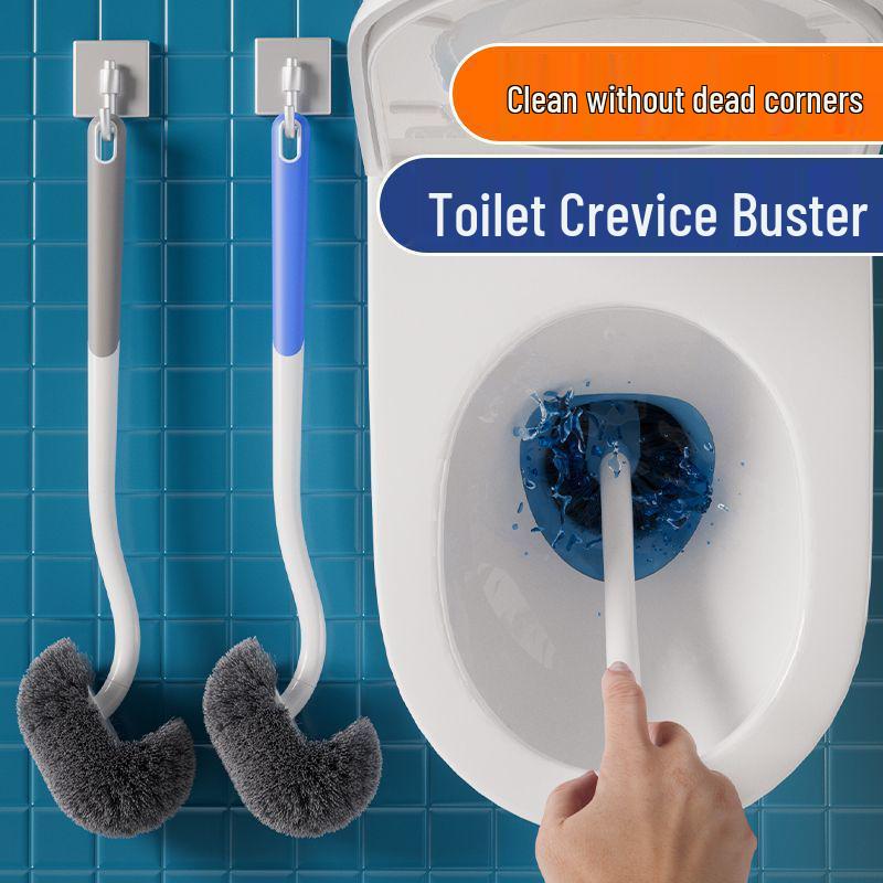 Japanese Wall-Mounted Long-Handle Toilet Brush – No Dead Corners
