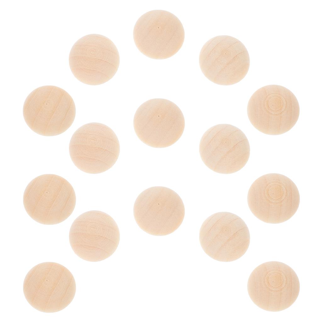 100Pcs Half Craft Balls Unfinished Wooden Mini Hemisphere Smooth for DIY Arts Party Supplies Half Craft Ball