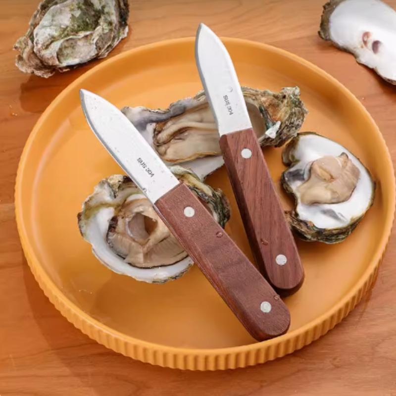 Japanese 304 Stainless Steel Oyster Knife with Scallop Opener, Used for Seafood Shells, Can Directly Open Oysters