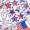 9-teilige Aufkleber zum Unabhängigkeitstag, doppelseitiges Design, Sterne und Streifen-Elemente, einfach zu verwenden, 4. Juli, patriotische Fensterdekoration