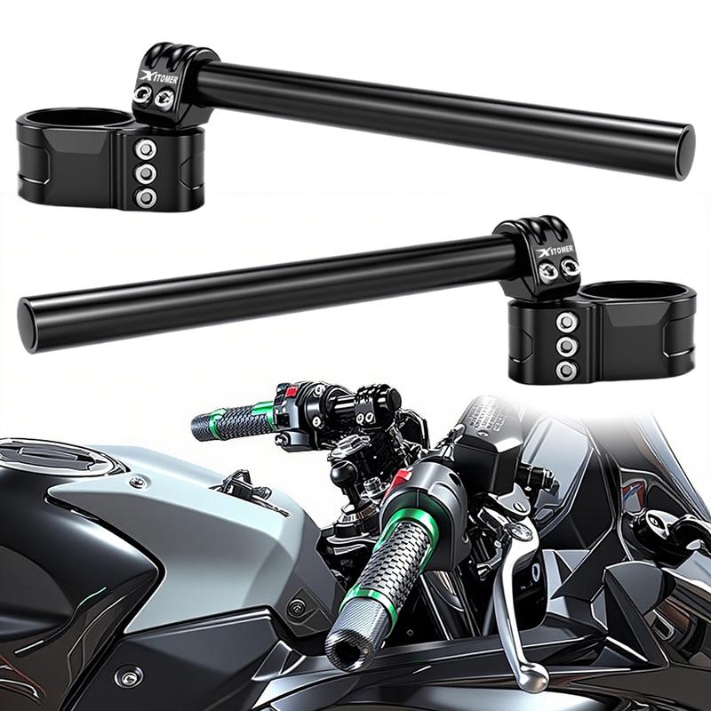 Adjustable Handlebar CNC Clip-On Handle Bar Raiser Universal Fit For Kawasaki ZX-6R ZX6R ZX10R ZXR400 ZZR 400 ZZR400 ZX 636R