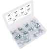 60Pcs 10 Size Mini Fuel Injection Style Hose Clamp Assortment Kit For Diesel Petrol Pipe