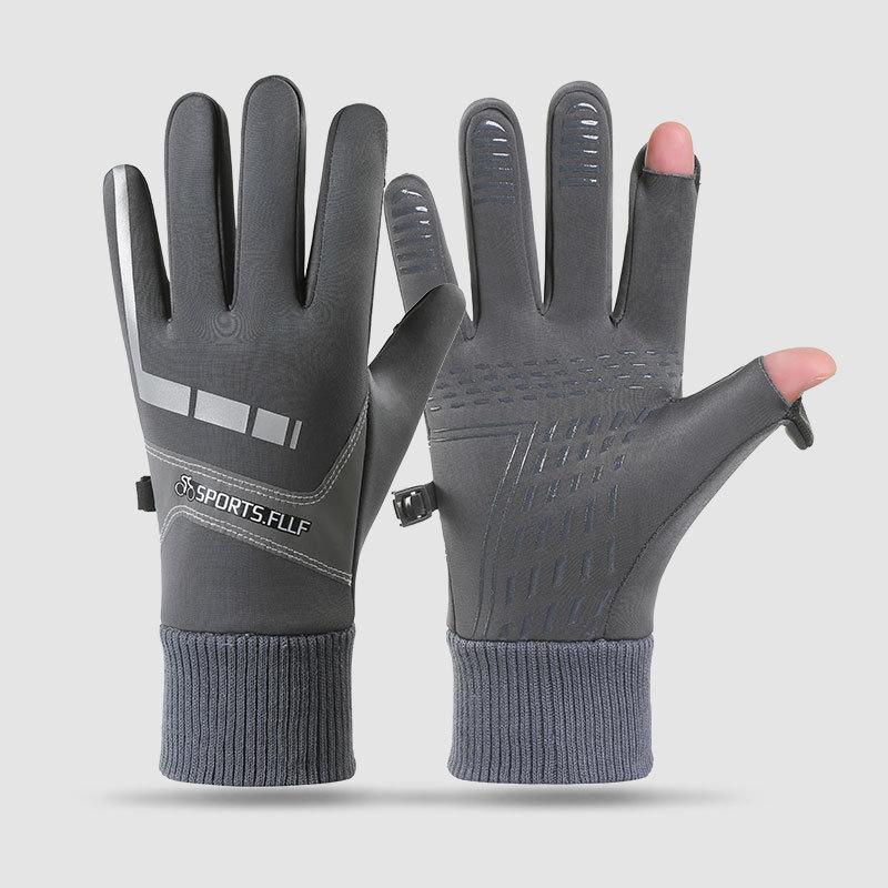 Winter Men's Outdoor Cycling Gloves Warm and Windproof Touch Screen Full Finger Gloves Motorcycle Riding and Skiing Equipment