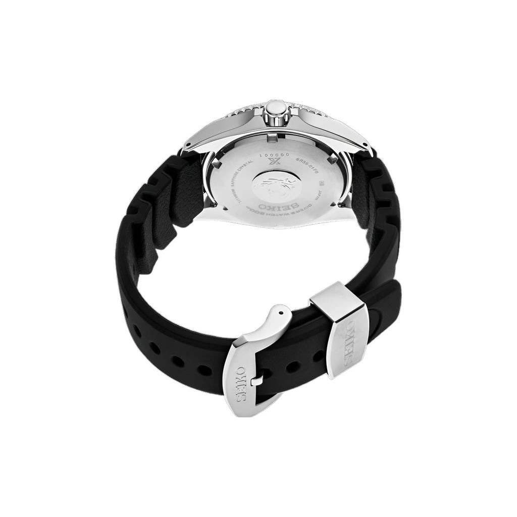 SEIKO 200m Waterproof Automatic Mechanical Movement Silicone Strap Watch Men's Watches White Dial SPB191J1