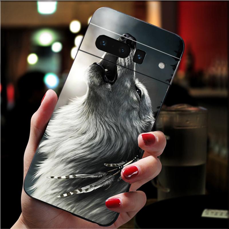 Handyhülle für Google Pixel 7 Pro 7 6A 6 Pro 5A 4A 3A Pixel 4 XL Pixel 5 6 4 3 XL 3A XL 2 XL Classic Cool Wolf Case Funda